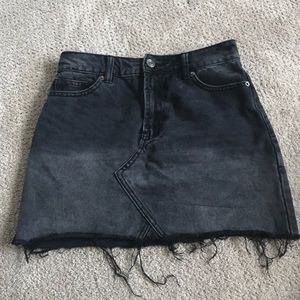 F21 Distressed Denim Skirt